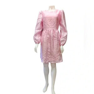ASOS Vila Pink Puff Shoulder Long Sleeve Mini  Dress Size 40